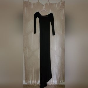 Black fitted Maternity maxi